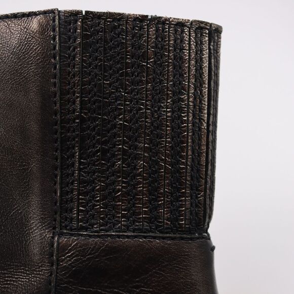 Frye Burnished Silver Ankle Heeled Boots 6 - Picture 13 of 14